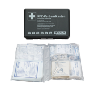 Kalff* Komplet prve pomoči v črni plastični škatli